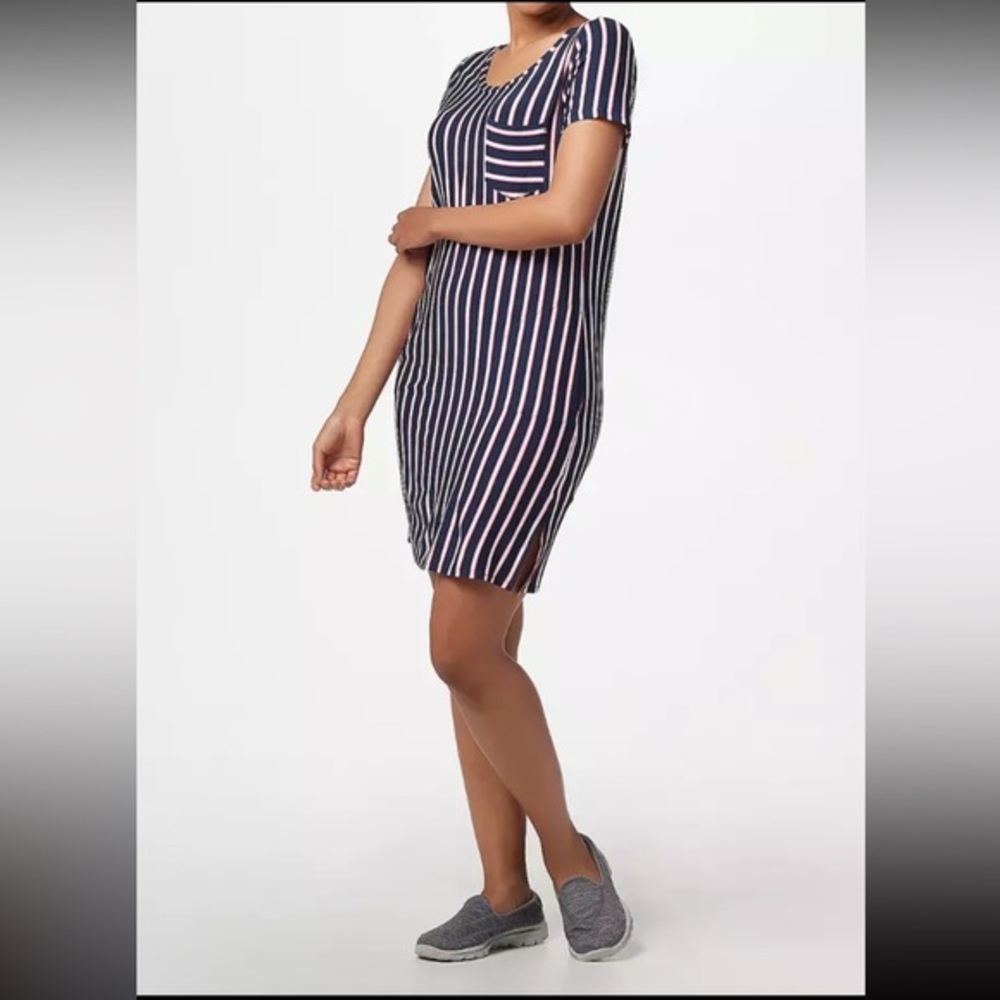 NWT‎ Sketchers Striped Soft Stretchy Dress W Pockets!